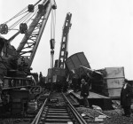 Wagons pile-up delays trains
